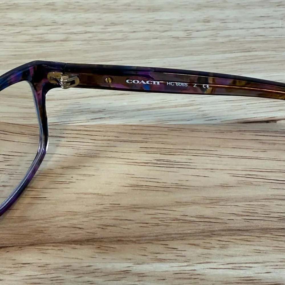 Coach HC6065Z 5288 Eyeglass Frames Confetti Purple 51-17-135 RX-Ready Glasses - Picture 7 of 11